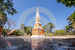 Backlit image, sunrise, pagoda, Thai temple, Buddhist religion, bright sky