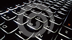 Backlit Keyboard Angle