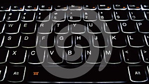 Backlit Keyboard Front Angle