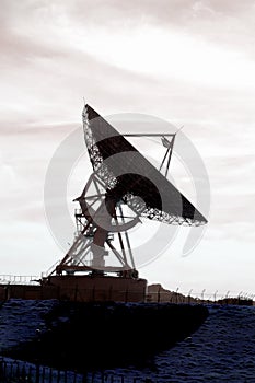 Backlit Satellite Dish photo