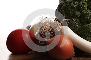 backlit vegetables photo