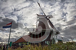 Backlit windmill