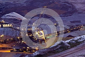 Backloader in open-cast mine