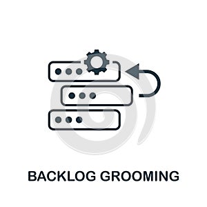 Backlog Grooming icon. Simple element from agile method collection. Filled Backlog Grooming icon for templates