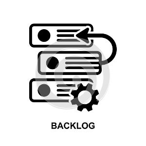 Backlog icon isolated on white background