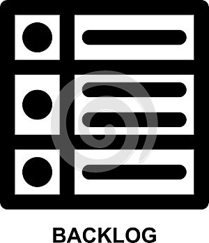 backlog, product backlog, to do, list, requirement, task list outline icon