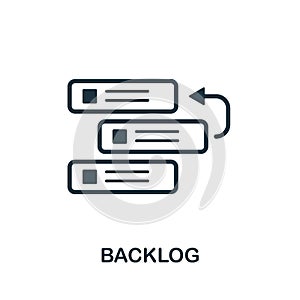 Backlog vector icon symbol. Creative sign from agile icons collection. Filled flat Backlog icon for computer and mobile photo
