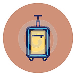 Backpack, baggage Vector Icon which can easily edit