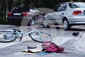 Child hit by a car photo