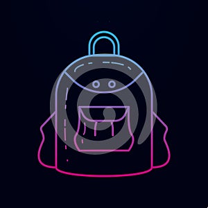Backpack for camping nolan icon. Simple thin line, outline  of camping icons for ui and ux, website or mobile application
