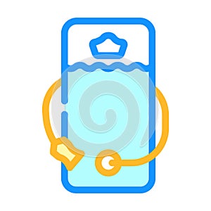 backpack hydrator color icon vector illustration flat