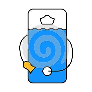 backpack hydrator flat icon color illustration