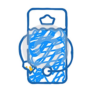 backpack hydrator flat icon doodle illustration