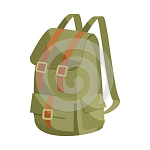 Backpack icon, cartoon style
