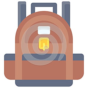 Backpack icon, High school related vector illustration