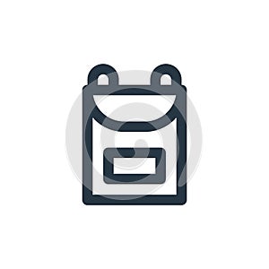 backpack icon vector from back to school concept. Thin line illustration of backpack editable stroke. backpack linear sign for use