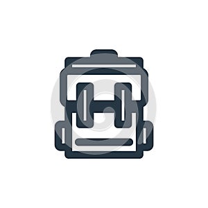 backpack icon vector from holiday concept. Thin line illustration of backpack editable stroke. backpack linear sign for use on web