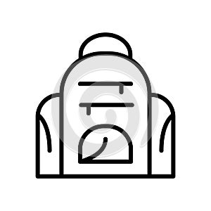 Backpack icon vector isolated on white background, Backpack sign , line and outline elements in linear style