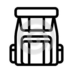 Backpack Knapsack Alpinism Equipment Vector Icon