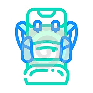 backpack rucksack color icon vector illustration