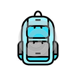 backpack rucksack color icon vector illustration