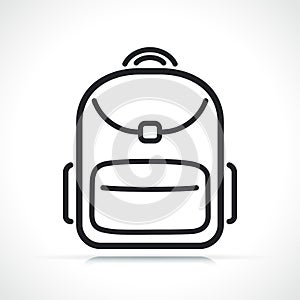 Backpack or school bag icon