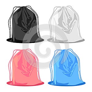 Backpack for shoes knapsack set design vector