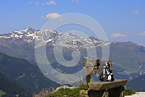 Backpack in the Tyroler mountains, Austria