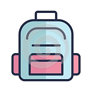 Backpack Vector icon which can easily modify or edit