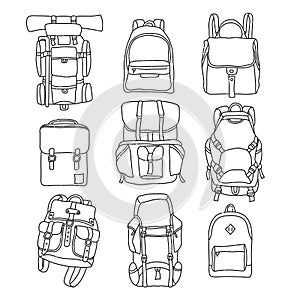 Backpack Vintage Label Outline