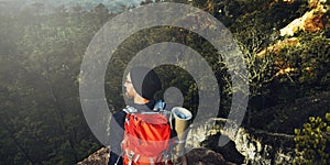 Backpacker Camping Trekking Wanderlust Leisure Concept