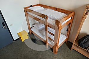 Dormitory room with bunk beds
