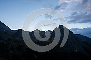 Backpacking around Blue Lakes in Colorado`s San Juan Mountains