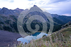 Backpacking around Blue Lakes in Colorado`s San Juan Mountains