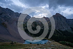 Backpacking around Blue Lakes in Colorado`s San Juan Mountains