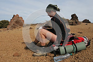 Backpacking in the desert photo