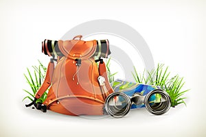 Backpacking illustration photo