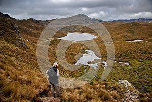 Backpacking in the outdoors