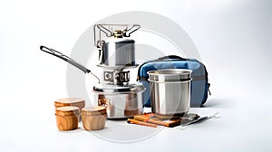 Backpacking stove and cookware a functional set