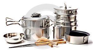 Backpacking stove and cookware a functional set