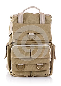 Backpak with pocket and straps