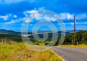 Backroad in the Texas hill country.