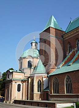 Backside of the cathedral of Wroclaw