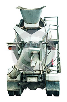 Backside cement mixer truck