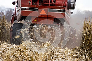 Backside Of A Corn Combine