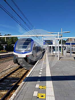 Backside of a Dutch sprinter train on station Arnhem centraal