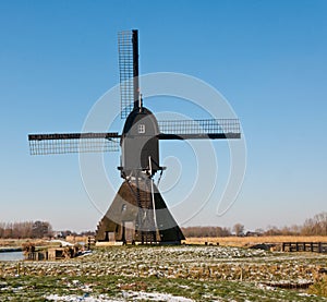 Backside of a Dutch windmill
