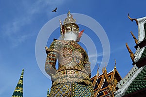 Backside of guardian giant, Wat Phra Kaew, Bangkok