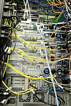 Backside of server rack