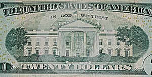 Backside of twenty dollar bill.